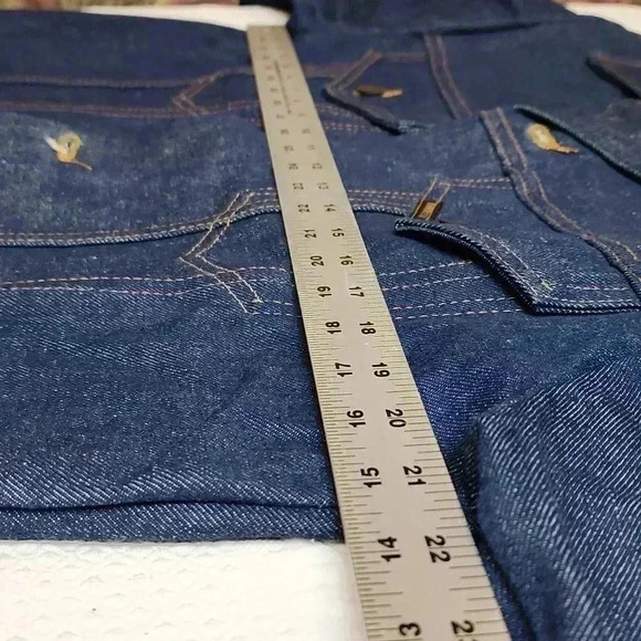 🔥 Vintage NWOT denim jacket from Sears and Roebucks.Minty and Raw. Size Large - Picture 10 of 12